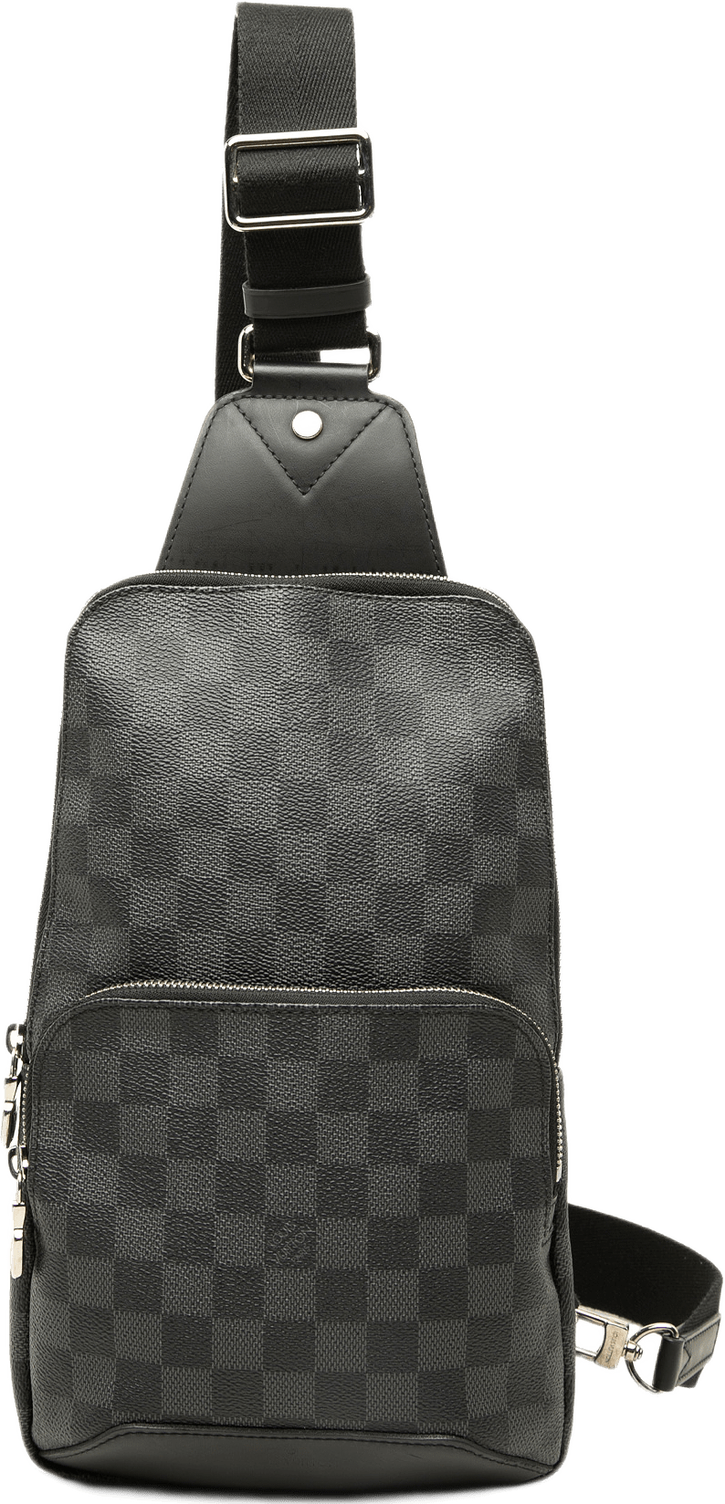 Louis Vuitton Damier Graphite Avenue Sling, från Luxclusif, i färgen svart.