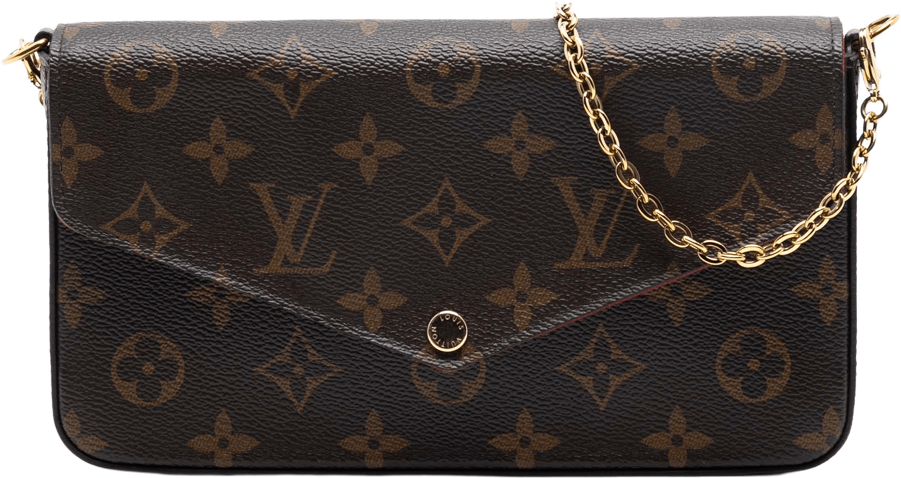 Louis Vuitton Monogram Pochette Felicie, från Luxclusif, i färgen brown.