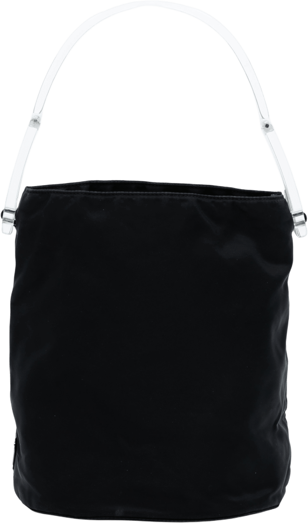 Prada Tessuto Acrylic Handle Bag, från Luxclusif, i färgen black.