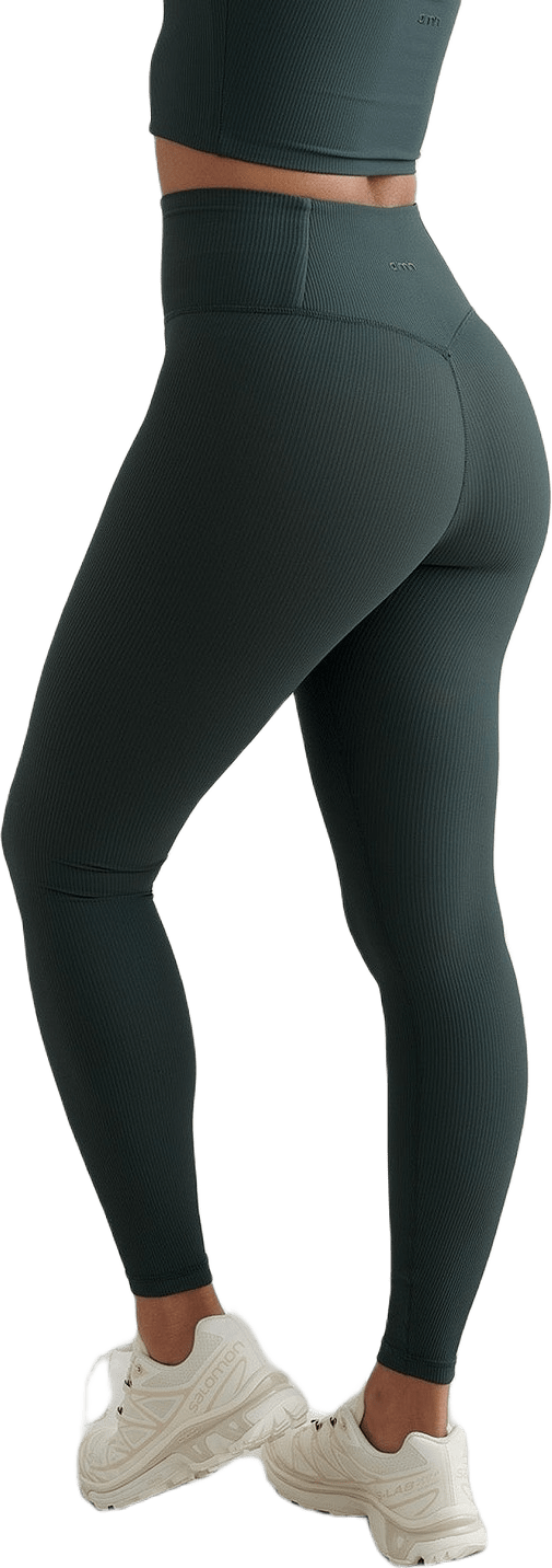 Deep Emerald Ribbed Performance Tights