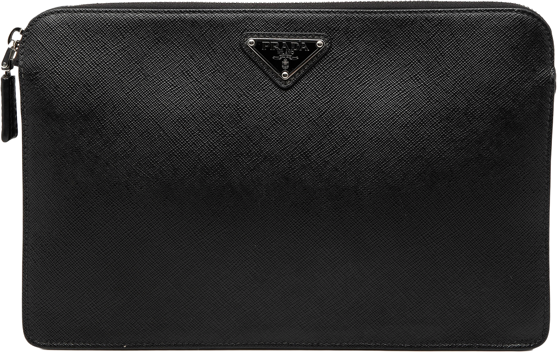 Prada Saffiano Clutch, från Luxclusif, i färgen black.