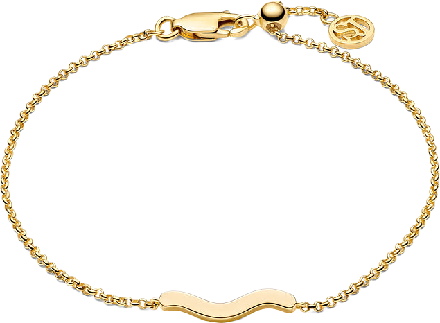 Ellera Waves Pianura Bracelet, från Sif Jakobs Jewellery, i färgen guld.
