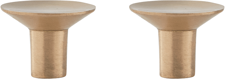 Rina Hook / Knob Small - Pack Of 2, från OYOY Living, i färgen brushed brass.