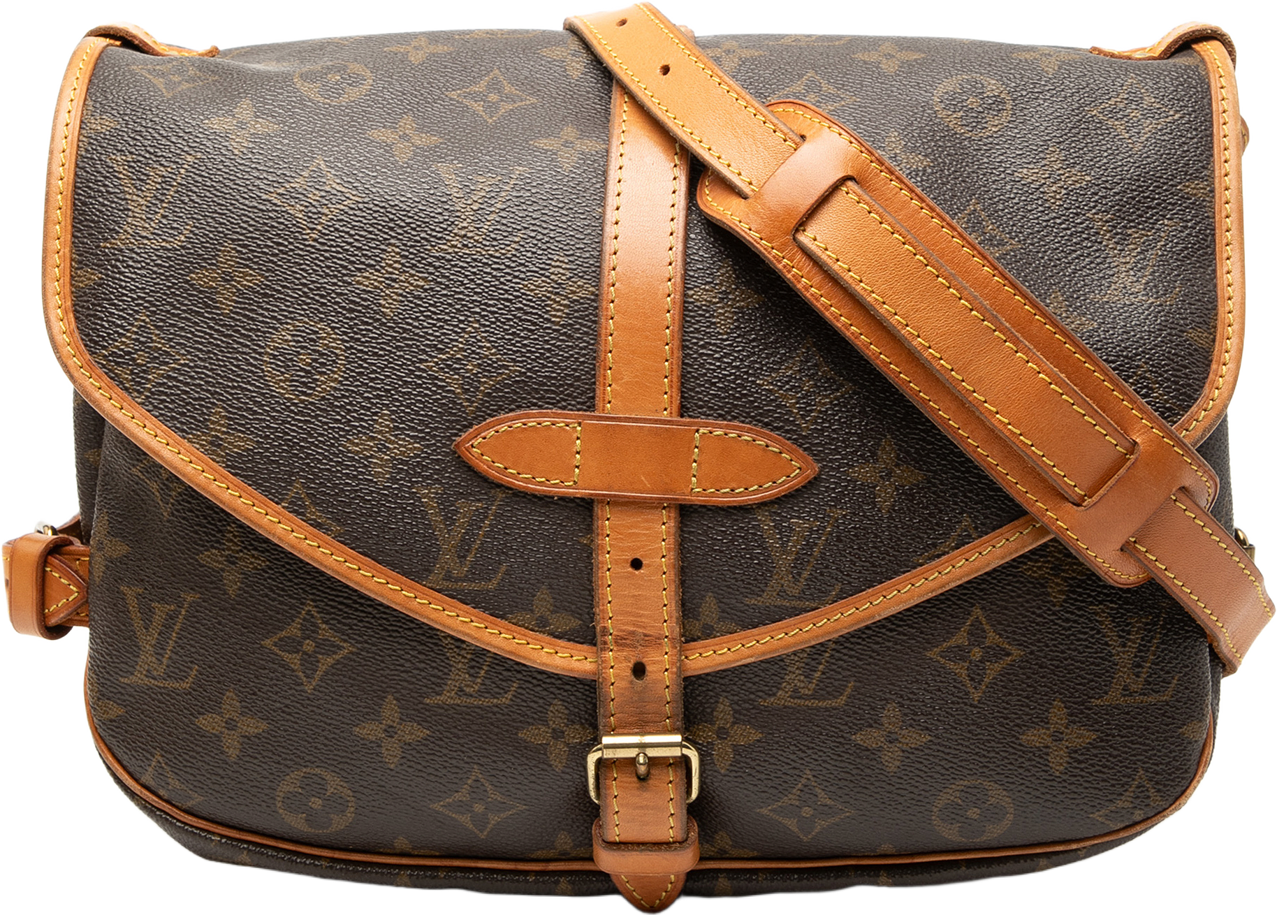 Louis Vuitton Monogram Saumur 30, från Luxclusif, i färgen brown.
