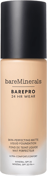 BAREPRO 24H Matte Comfort Liquid Foundation, från bareMinerals, i färgen 10 Fair Warm.