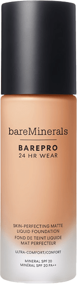 BAREPRO 24H Matte Comfort Liquid Foundation, från bareMinerals, i färgen 21 Light Warm.