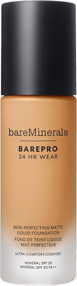 BAREPRO 24H Matte Comfort Liquid Foundation, från bareMinerals, i färgen 35 Medium Warm.