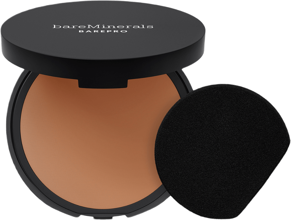 BarePRO 24H Skin-Perfecting Pressed Powder, från bareMinerals, i färgen Medium Deep 45 Neutral.