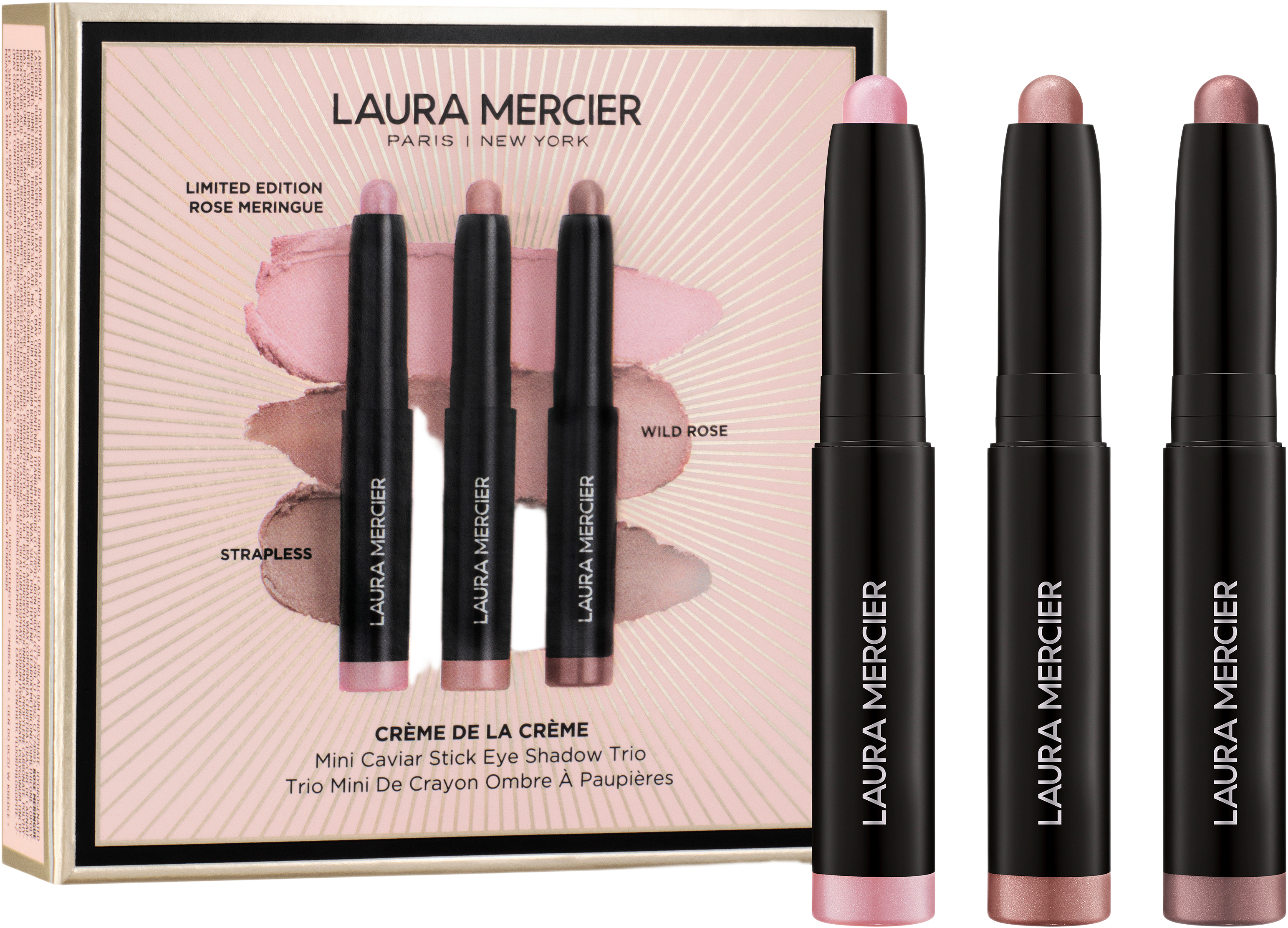 Holiday set Crème de la Crème Mini Caviar Stick Eyeshadow Trio, från Laura Mercier.