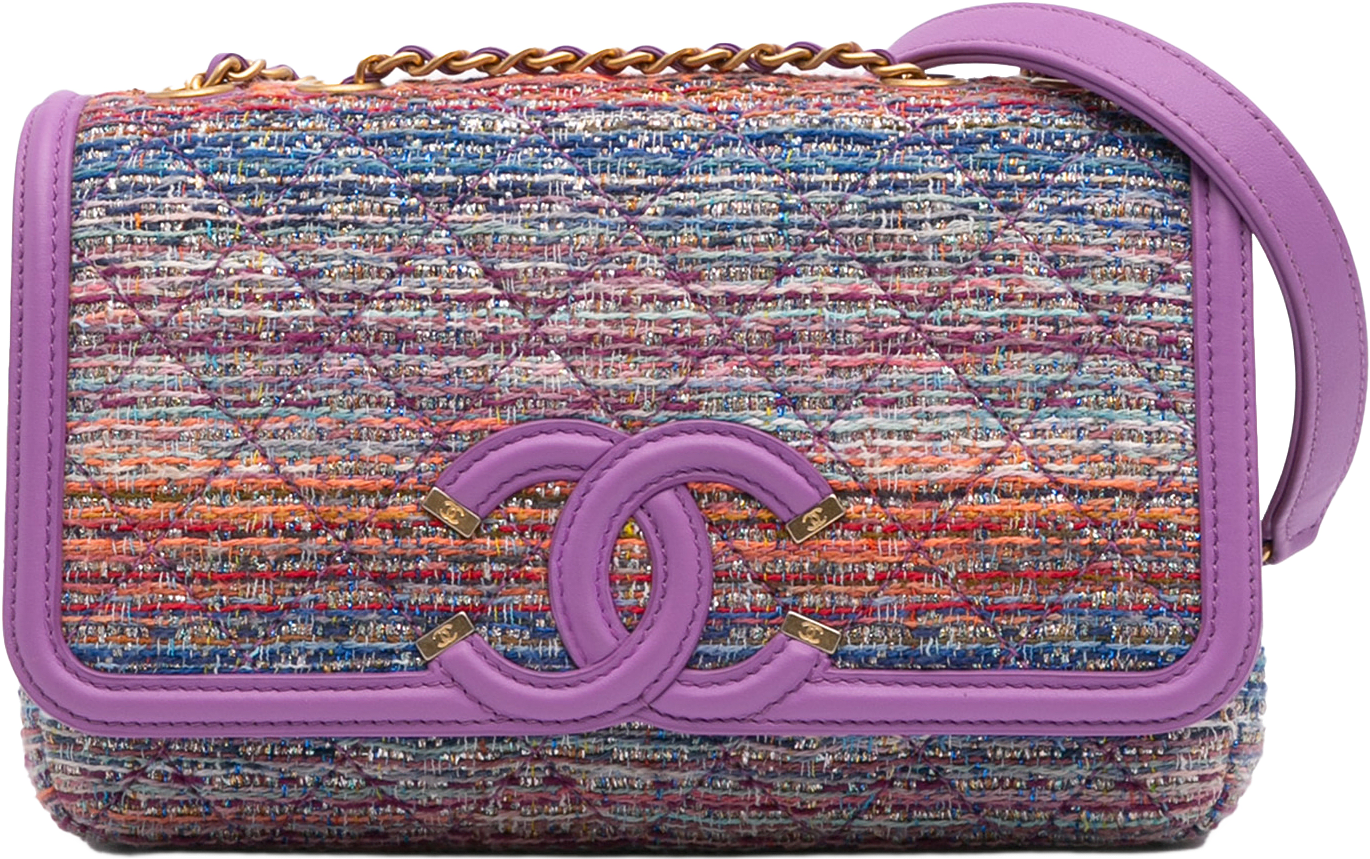 Chanel Medium Tweed Cc Filigree Flap