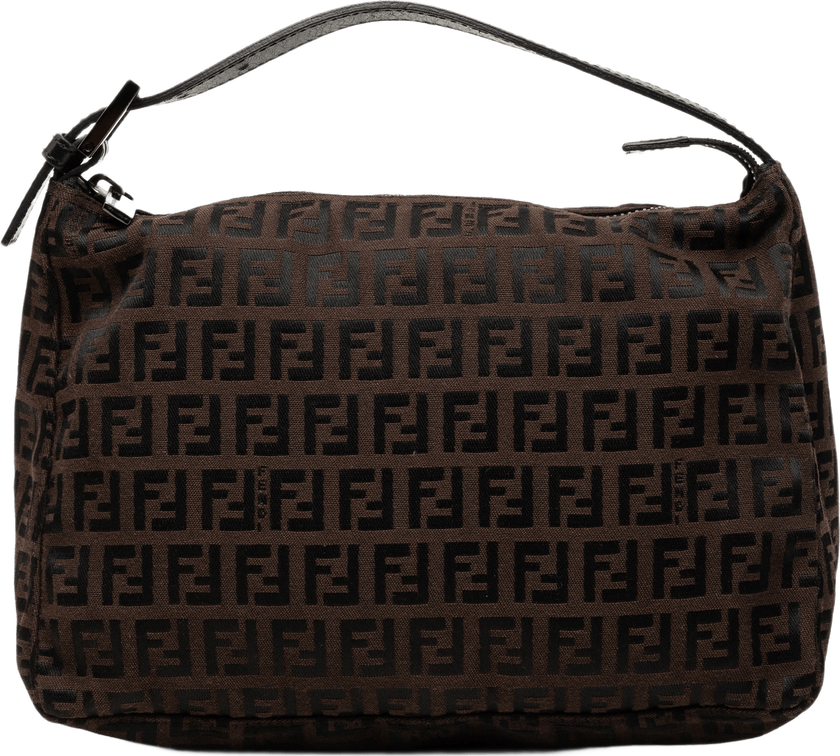 Fendi Zucchino Canvas Handbag, från Luxclusif, i färgen brun.