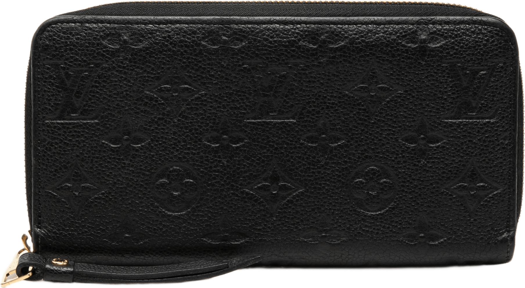 Louis Vuitton Monogram Empreinte Zippy Long Wallet, från Luxclusif, i färgen black.