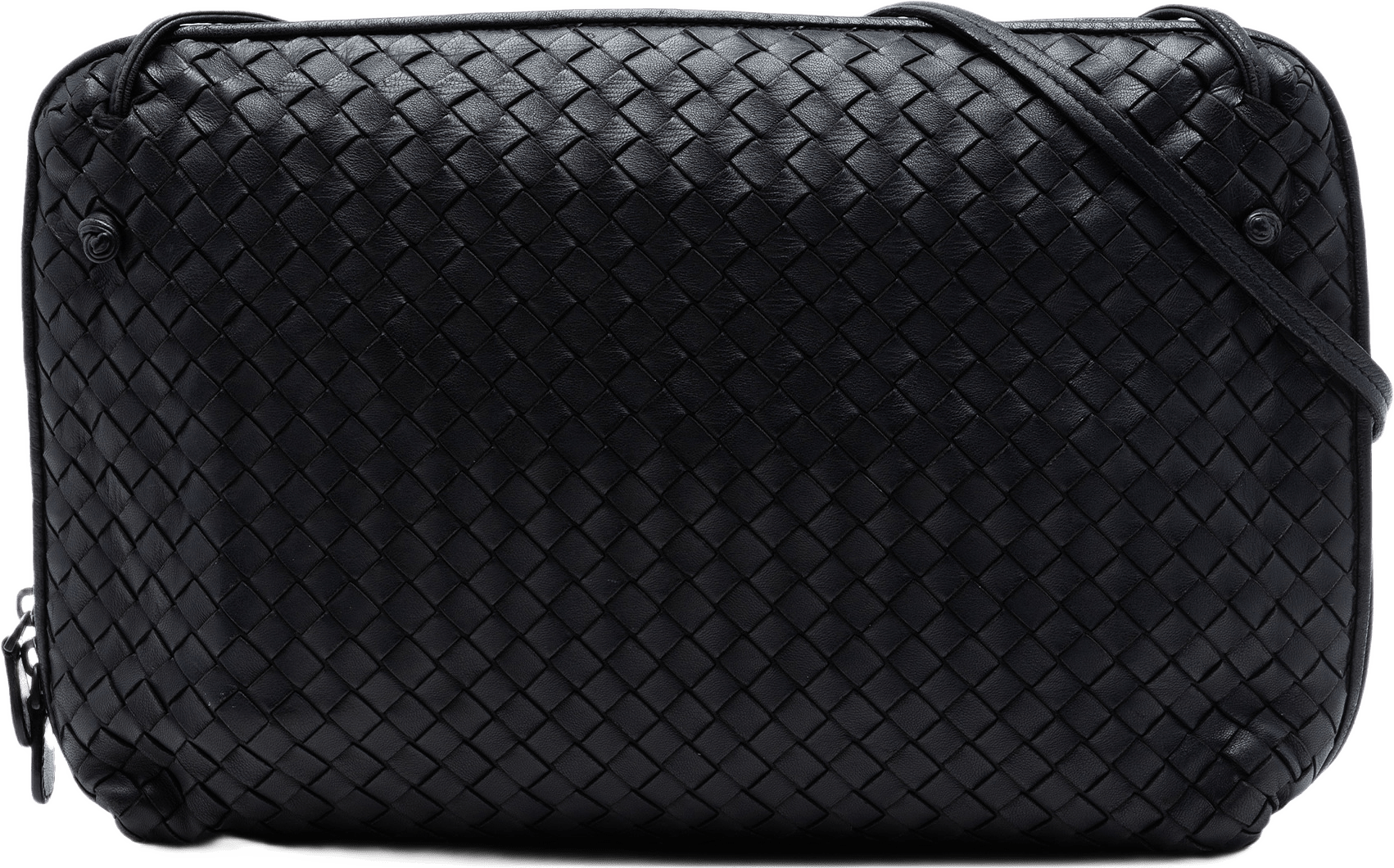 Bottega Veneta Large Nappa Intrecciato Nodini Crossbody, från Luxclusif, i färgen black.
