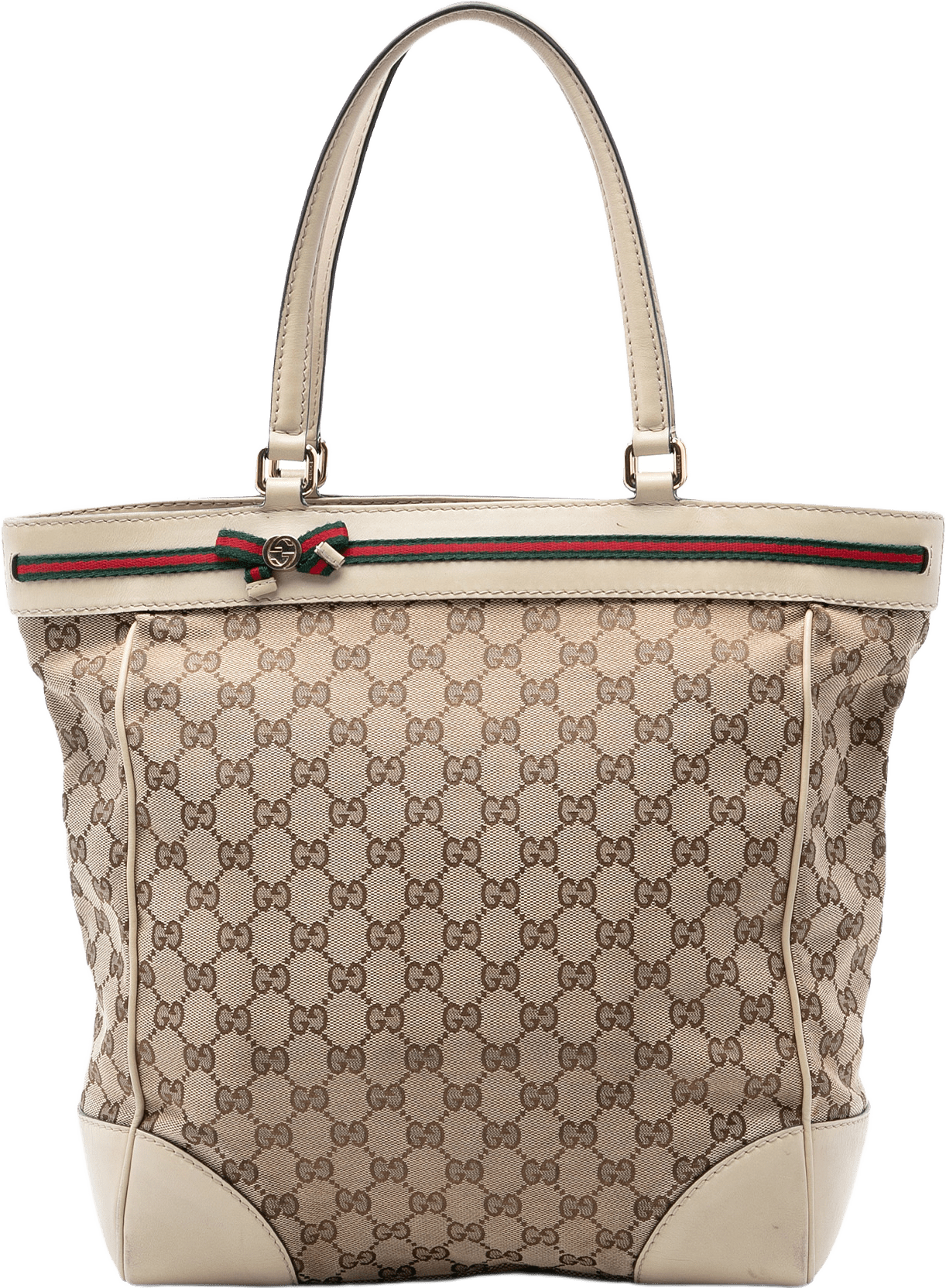 Gucci Gg Canvas Mayfair Tote, från Luxclusif, i färgen beige.