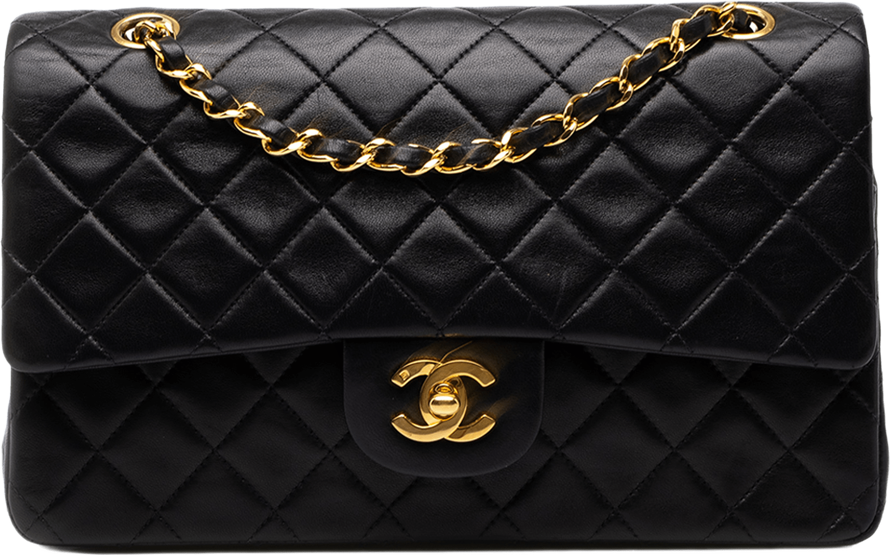 Chanel Medium Classic Lambskin Double Flap, från Luxclusif, i färgen svart.