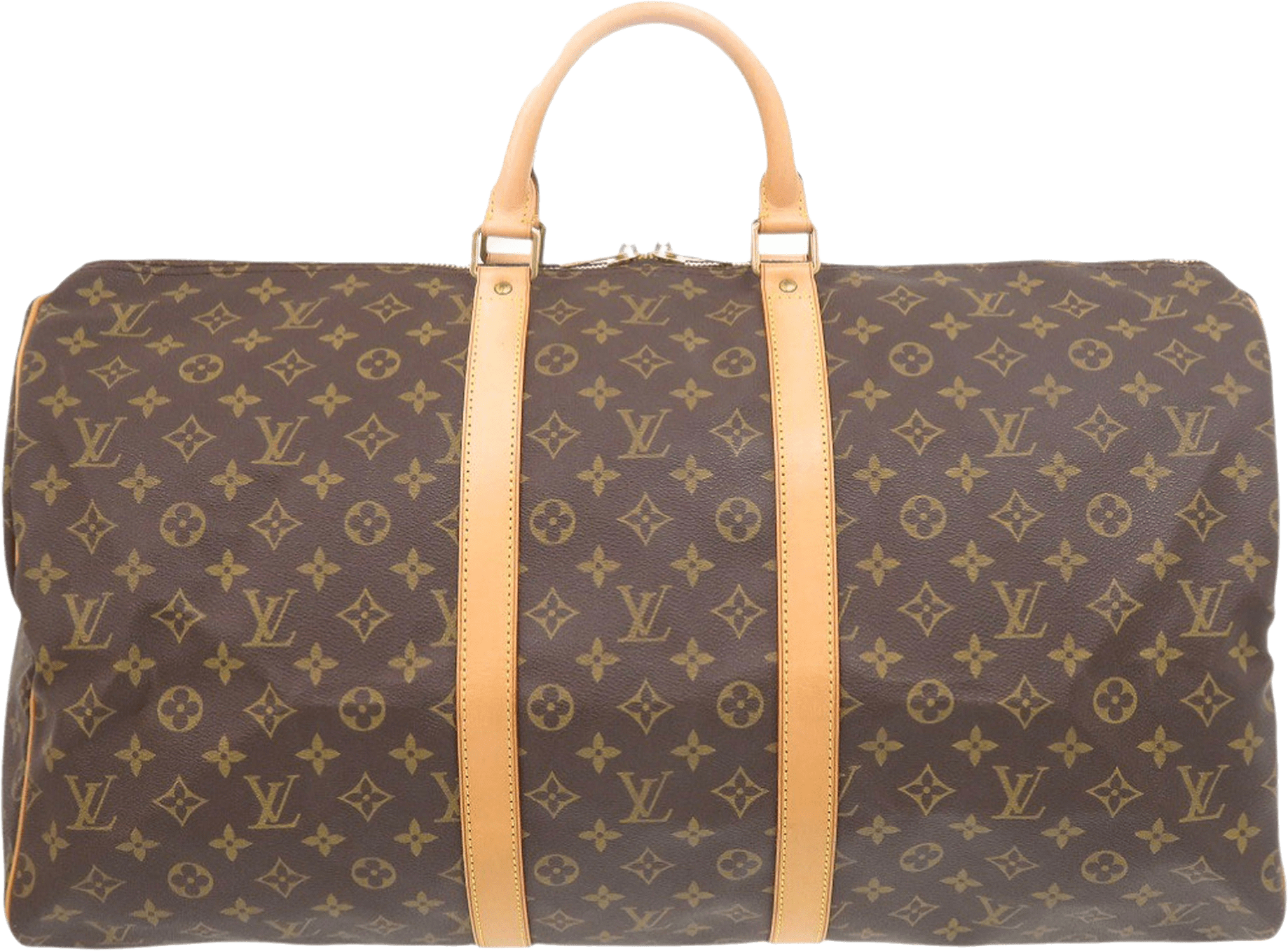 Louis Vuitton Monogram Keepall 55, från Luxclusif, i färgen brown.