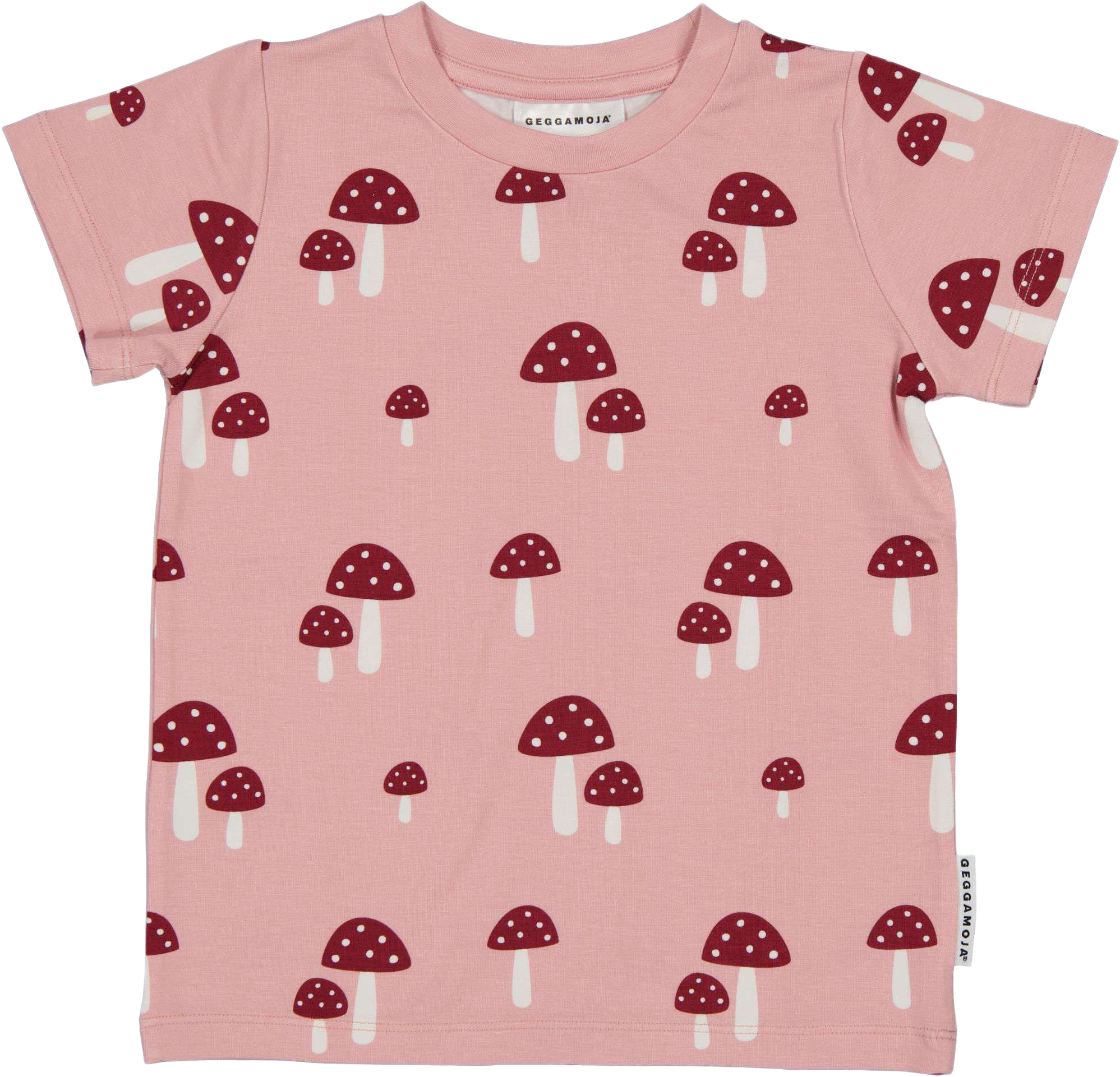 T-shirt Bambu, från Geggamoja, i färgen pink mushroom.