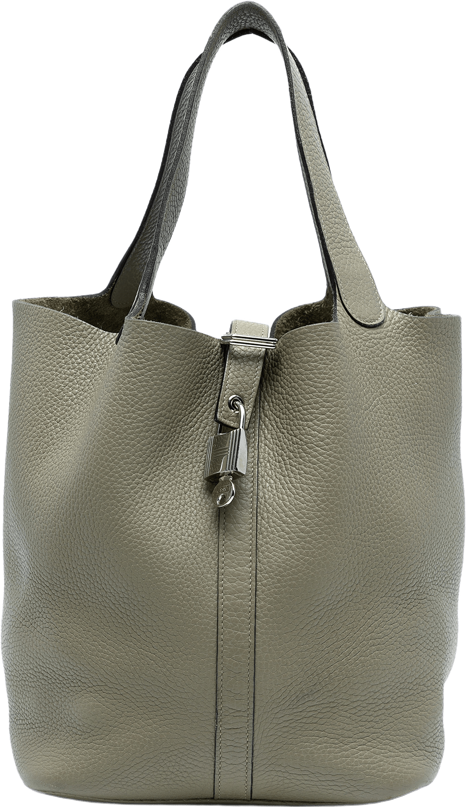 Hermès Clemence Picotin Lock 22, från Luxclusif, i färgen gray.