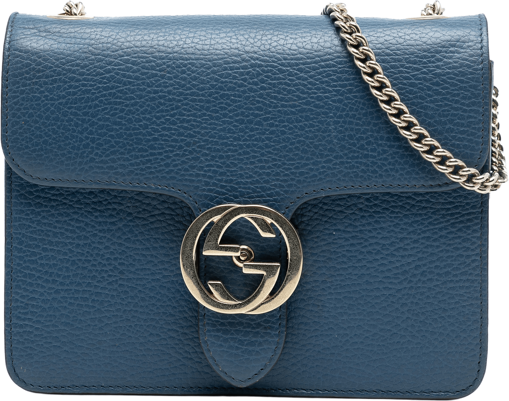 Gucci Small Dollar Calfskin Interlocking G Crossbody, från Luxclusif, i färgen dark blue.