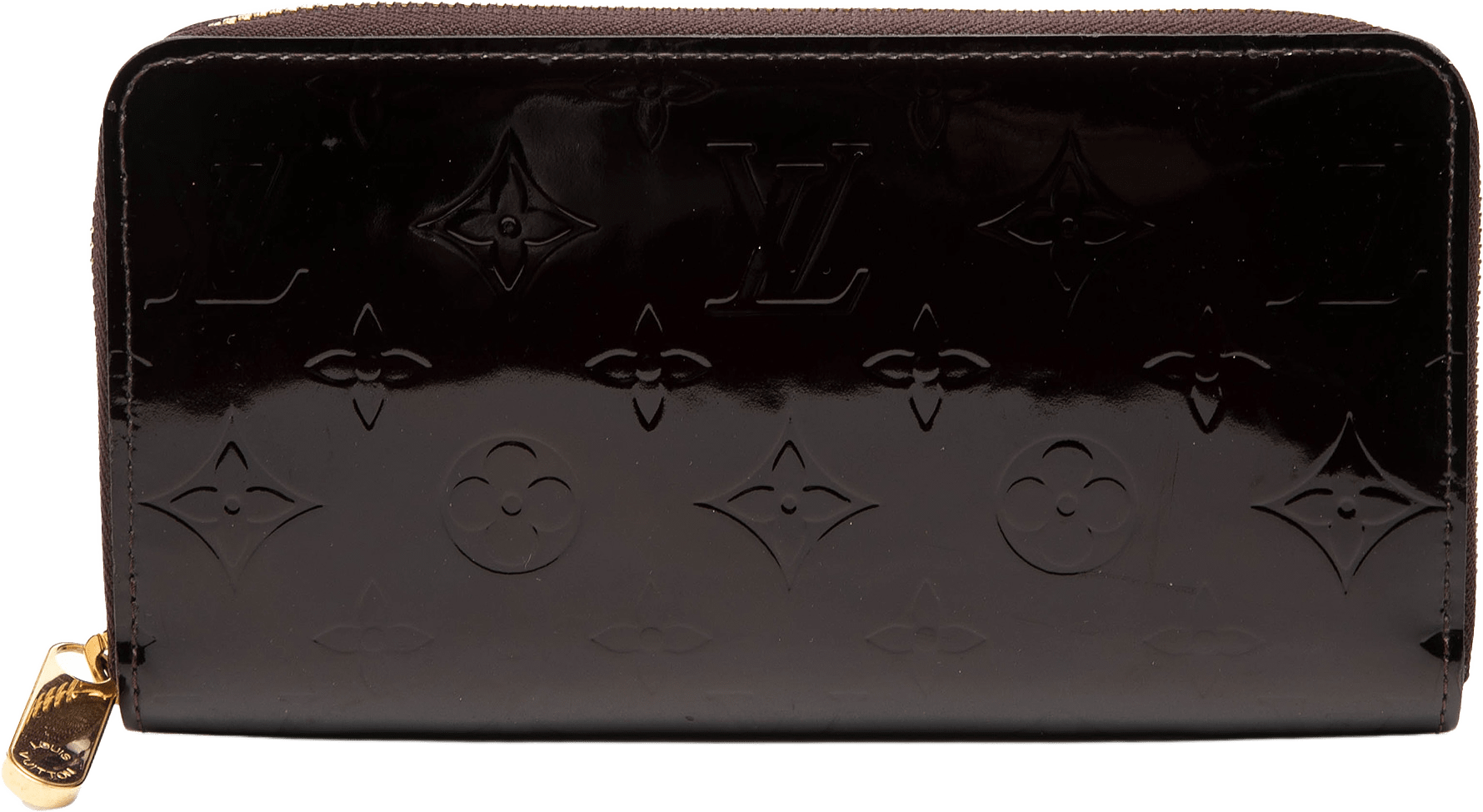 Louis Vuitton Monogram Vernis Zippy Long Wallet, från Luxclusif, i färgen purple.