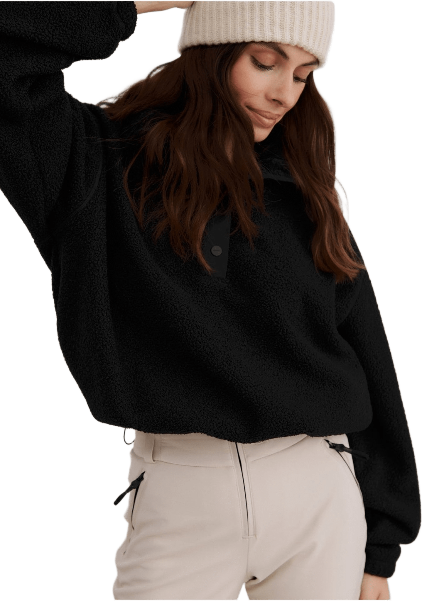 Polar Fleece Long Sleeve, från aim'n, i färgen black.