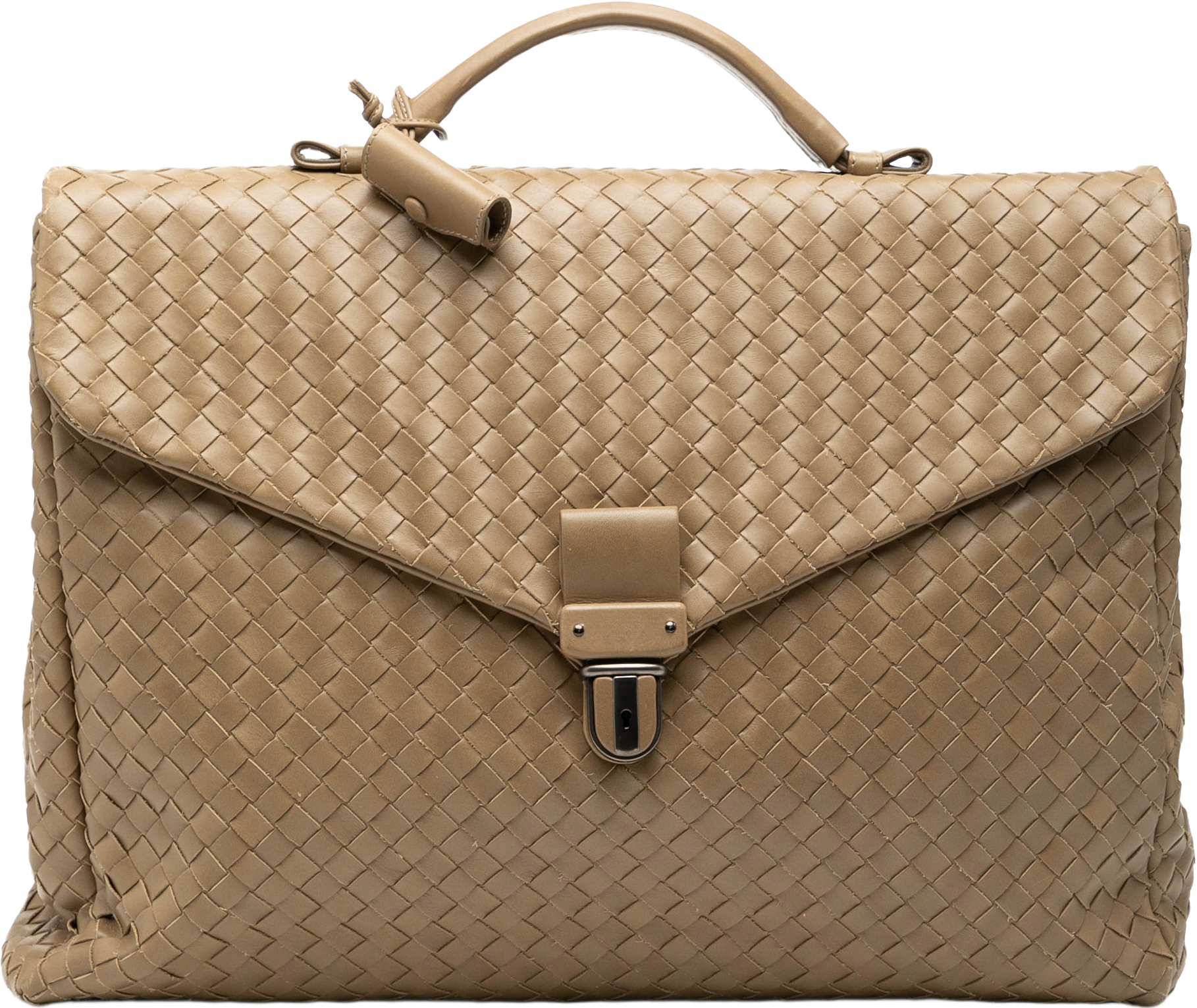 Bottega Veneta Nappa Intrecciato Business Bag, från Luxclusif, i färgen light brown.
