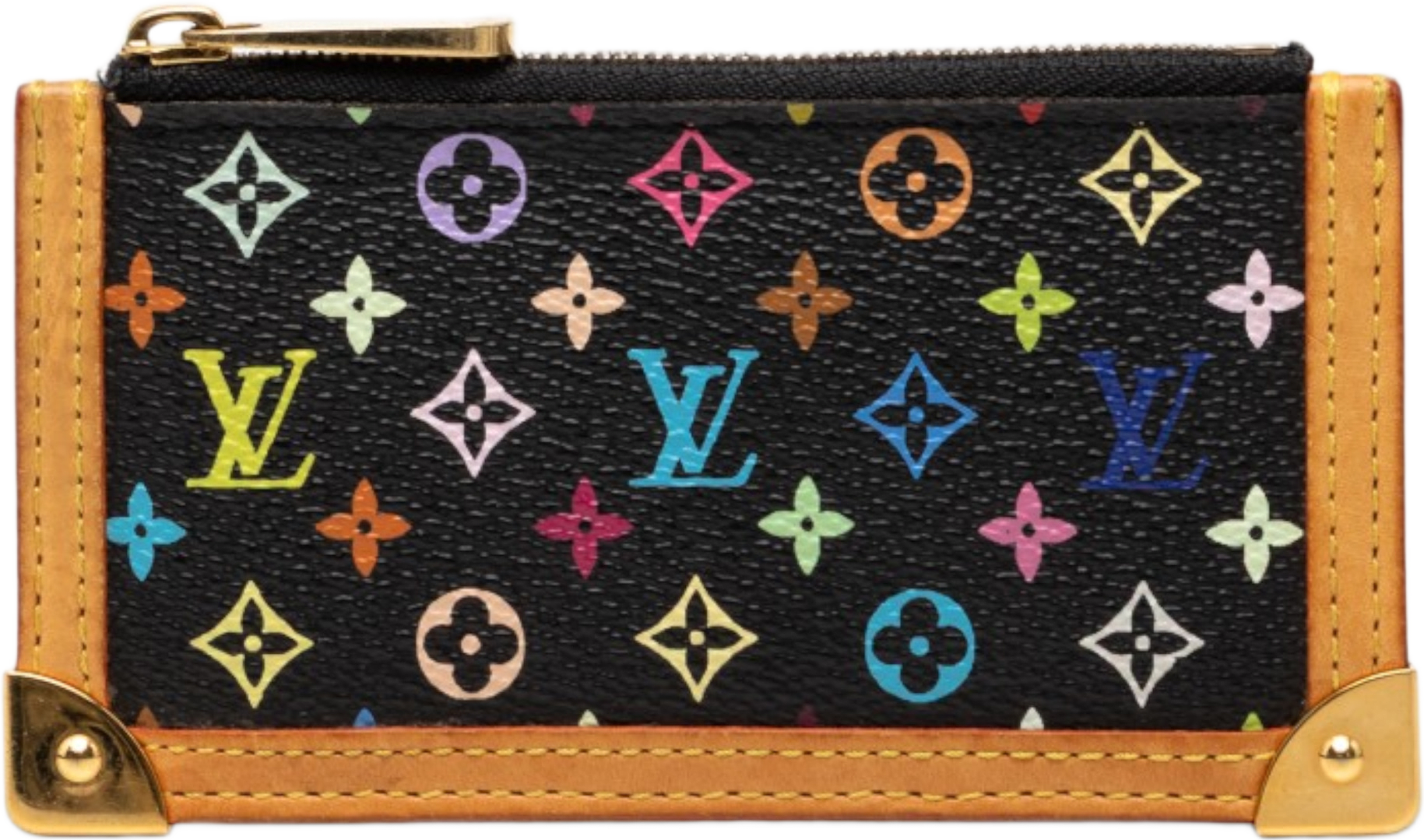 Louis Vuitton Takashi Murakami Monogram Multicolore Pochette Cles, från Luxclusif, i färgen svart.