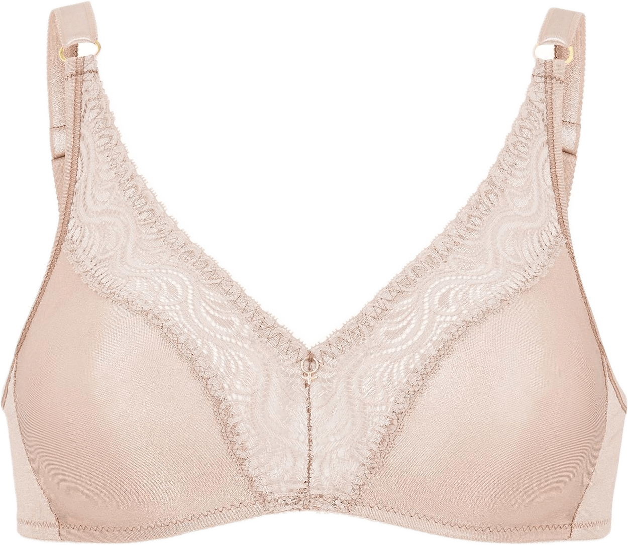 Glitter Formpressad Mjuk-bh, från Swegmark, i färgen powder.