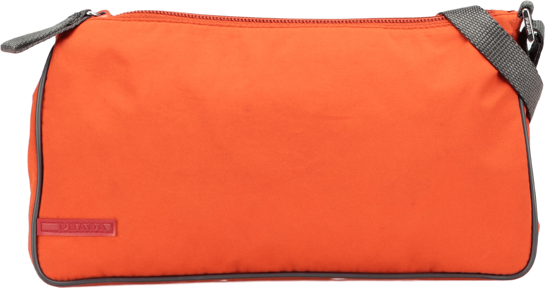Prada Tessuto Sport Shoulder Bag, från Luxclusif, i färgen dark orange.