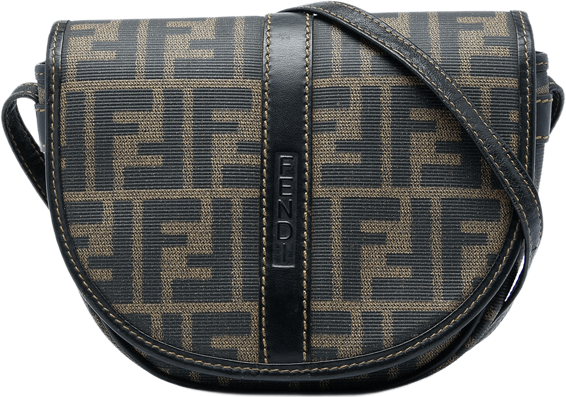 Fendi Zucca Canvas Crossbody, från Luxclusif, i färgen brun.