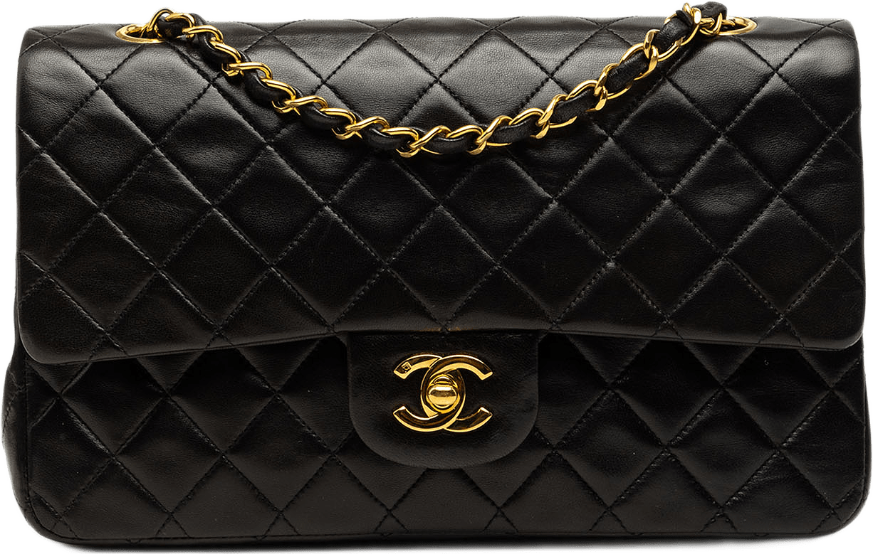 Chanel Medium Classic Lambskin Double Flap, från Luxclusif, i färgen svart.