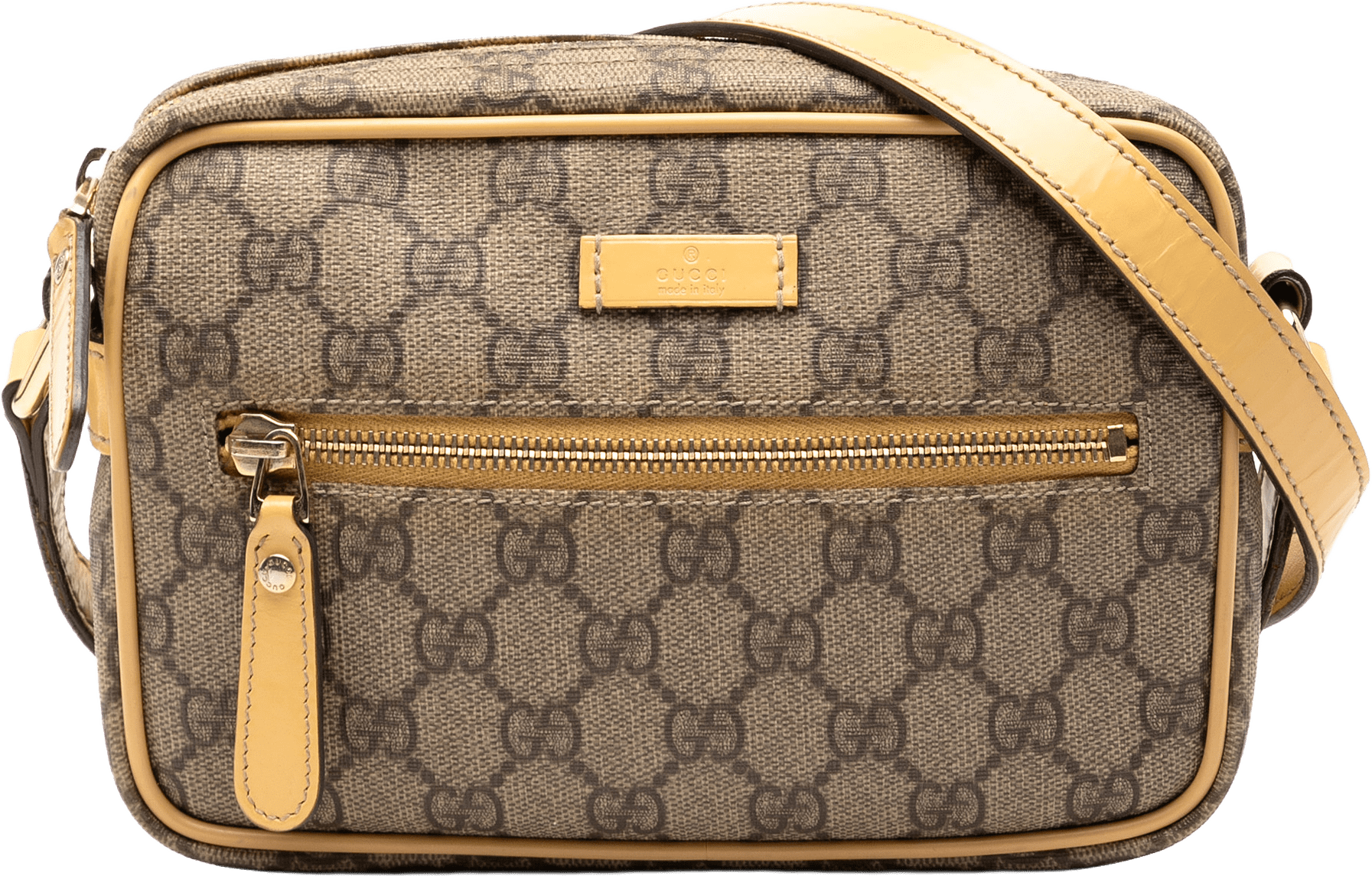 Gucci Gg Supreme Crossbody, från Luxclusif, i färgen beige.