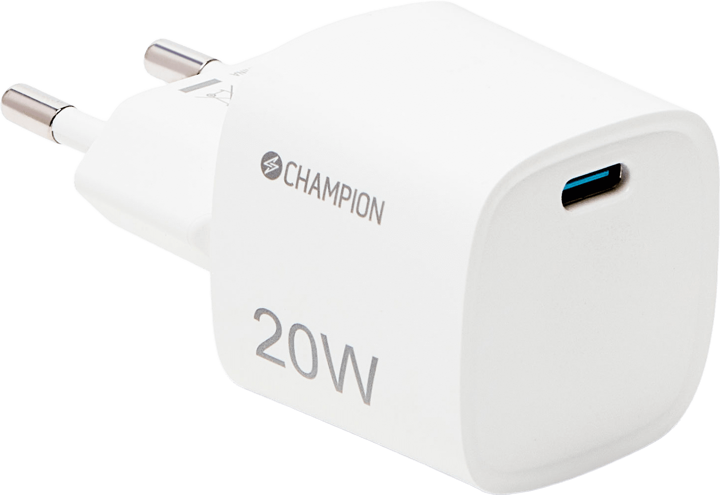 Laddare 20w Pd Svart, från Champion Nordic, i färgen vit.