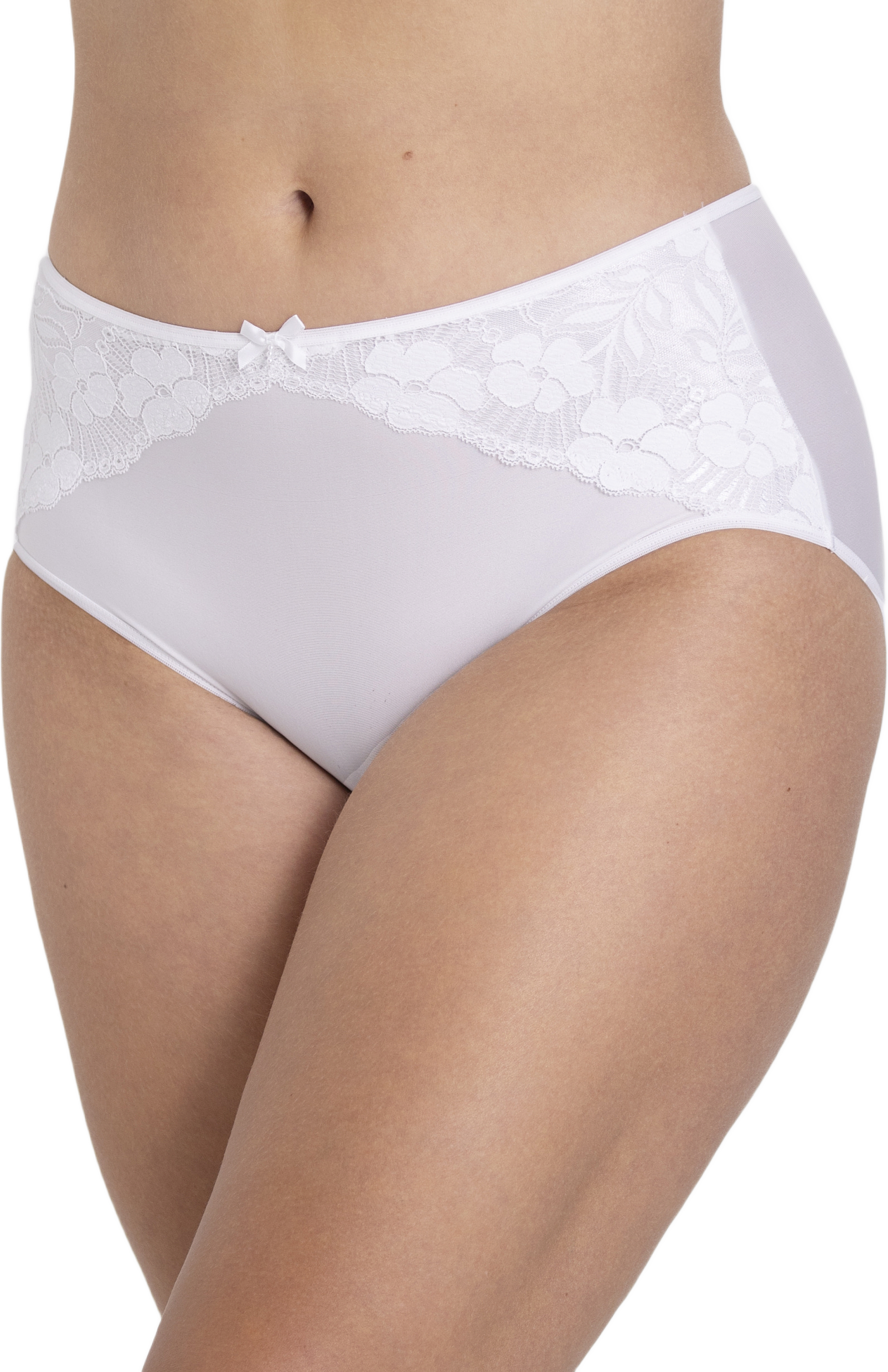 Jacquard & Lace Trosa, från Miss Mary of Sweden, i färgen vit.