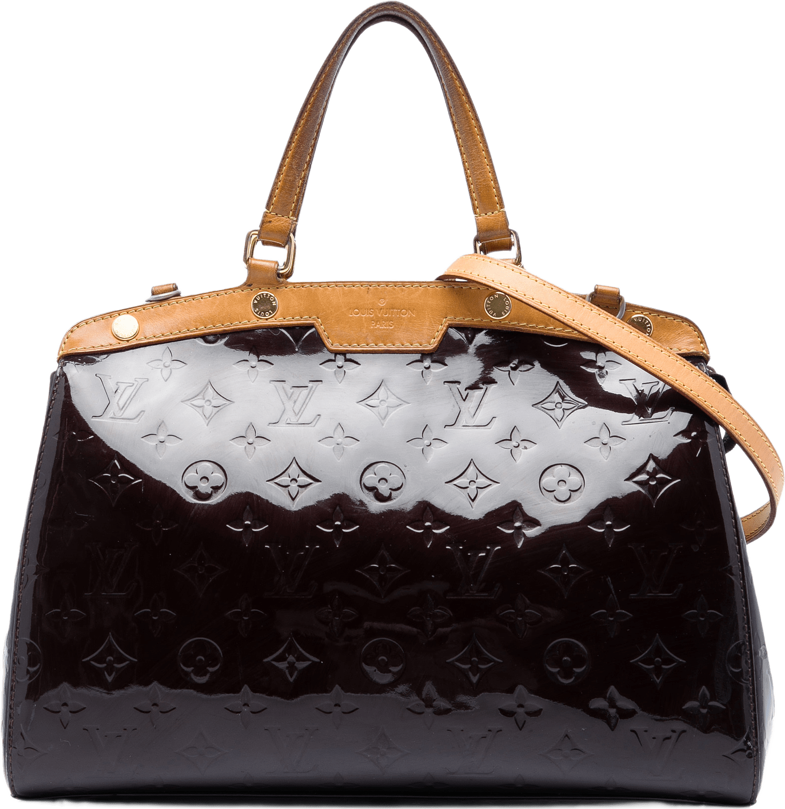 Louis Vuitton Monogram Vernis Brea Mm, från Luxclusif, i färgen purpur.