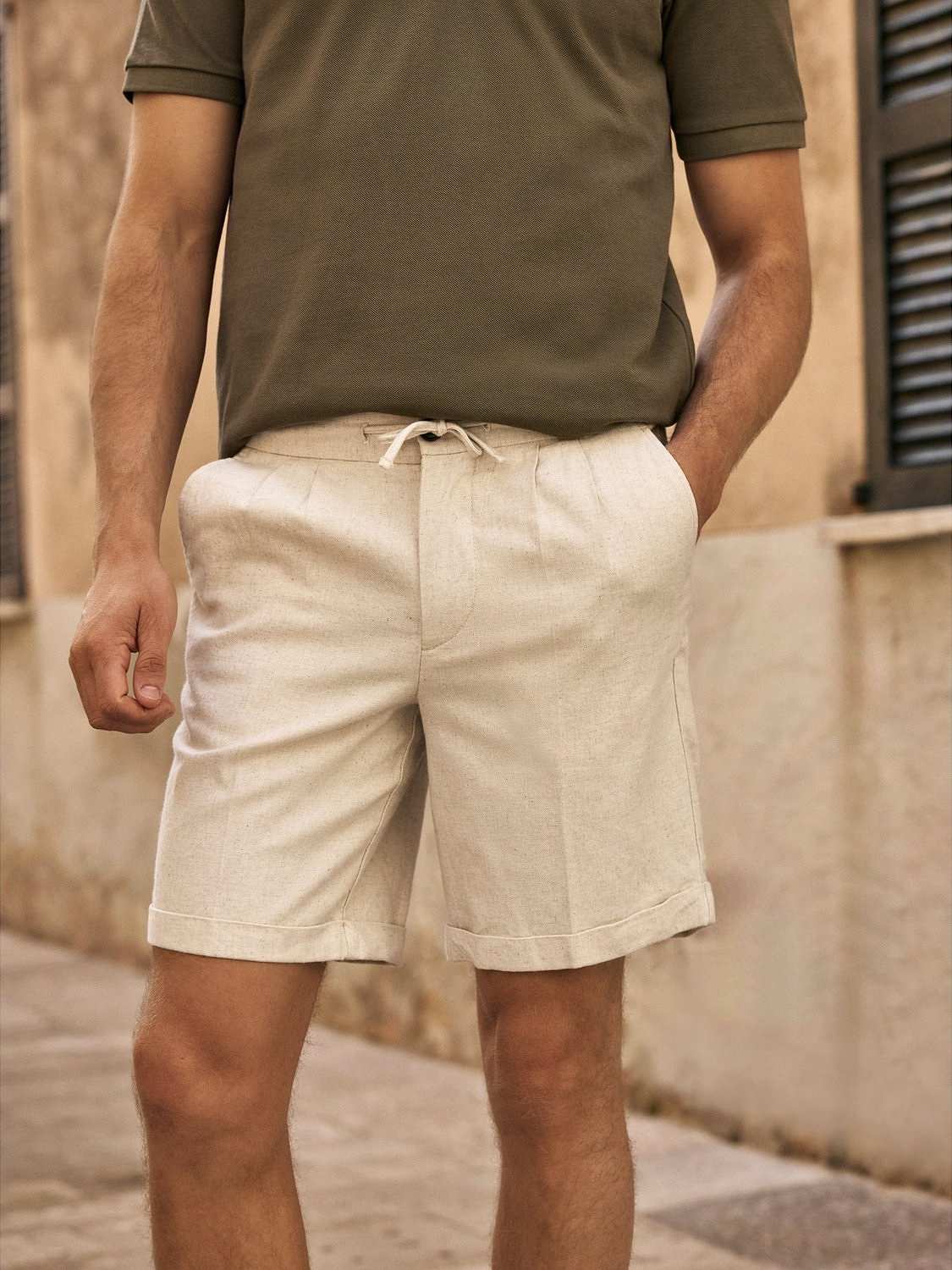 Linen Blend Shorts (maine)