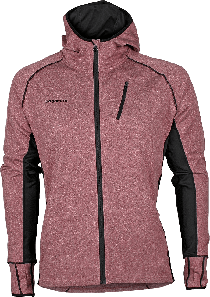 Thermic Hood Jacket Men, från Bagheera, i färgen burgundy/black.