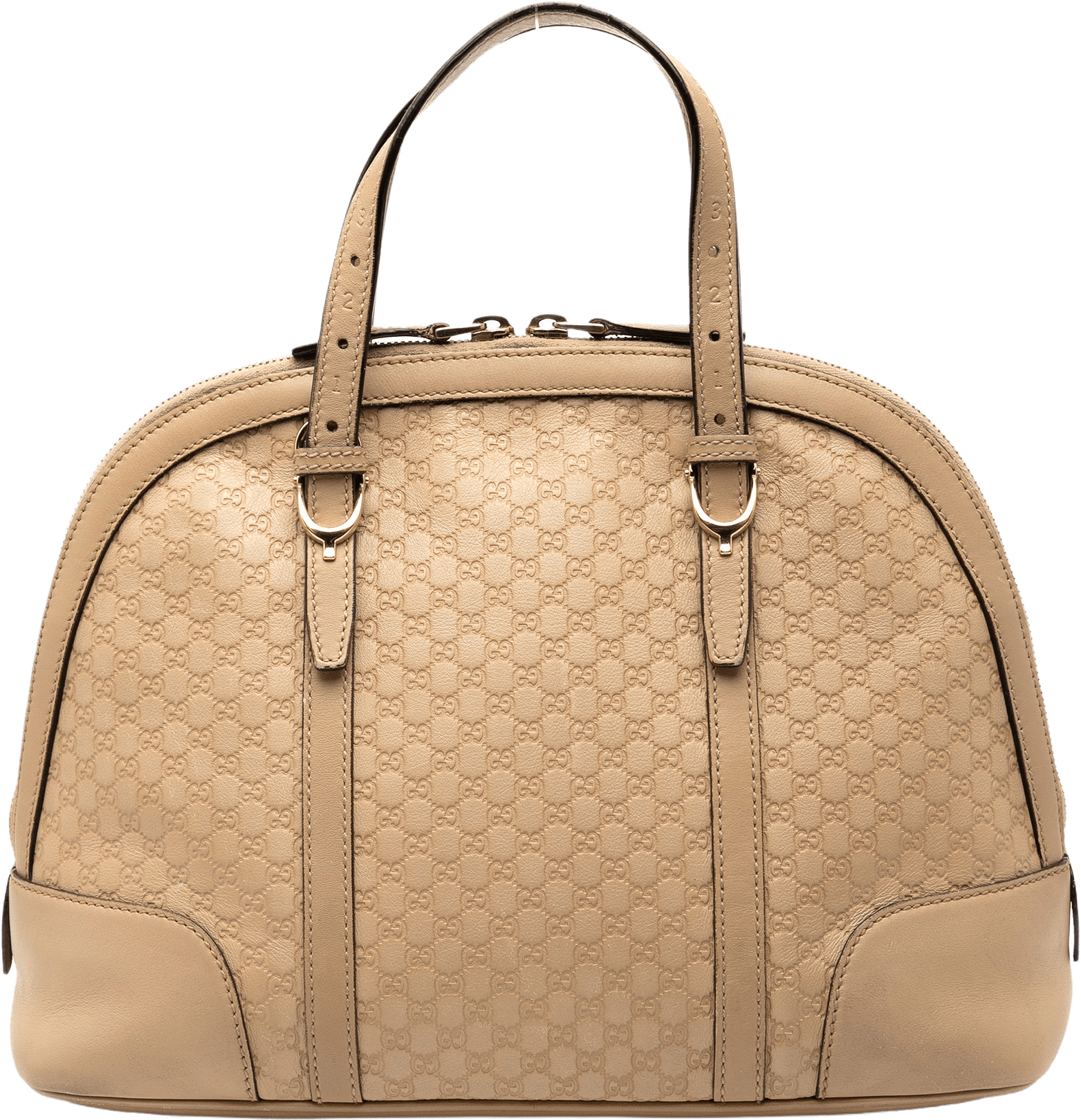 Gucci Small Microguccissima Nice Dome Satchel, från Luxclusif, i färgen beige.