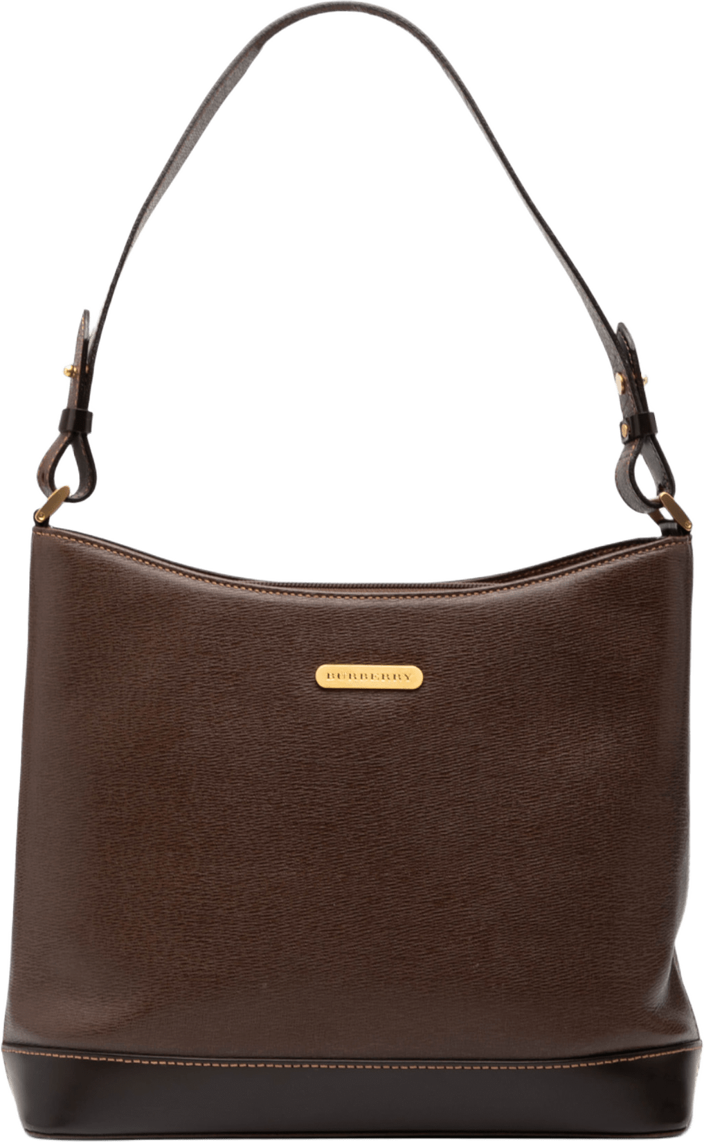 Burberry Leather Shoulder Bag, från Luxclusif, i färgen brown.