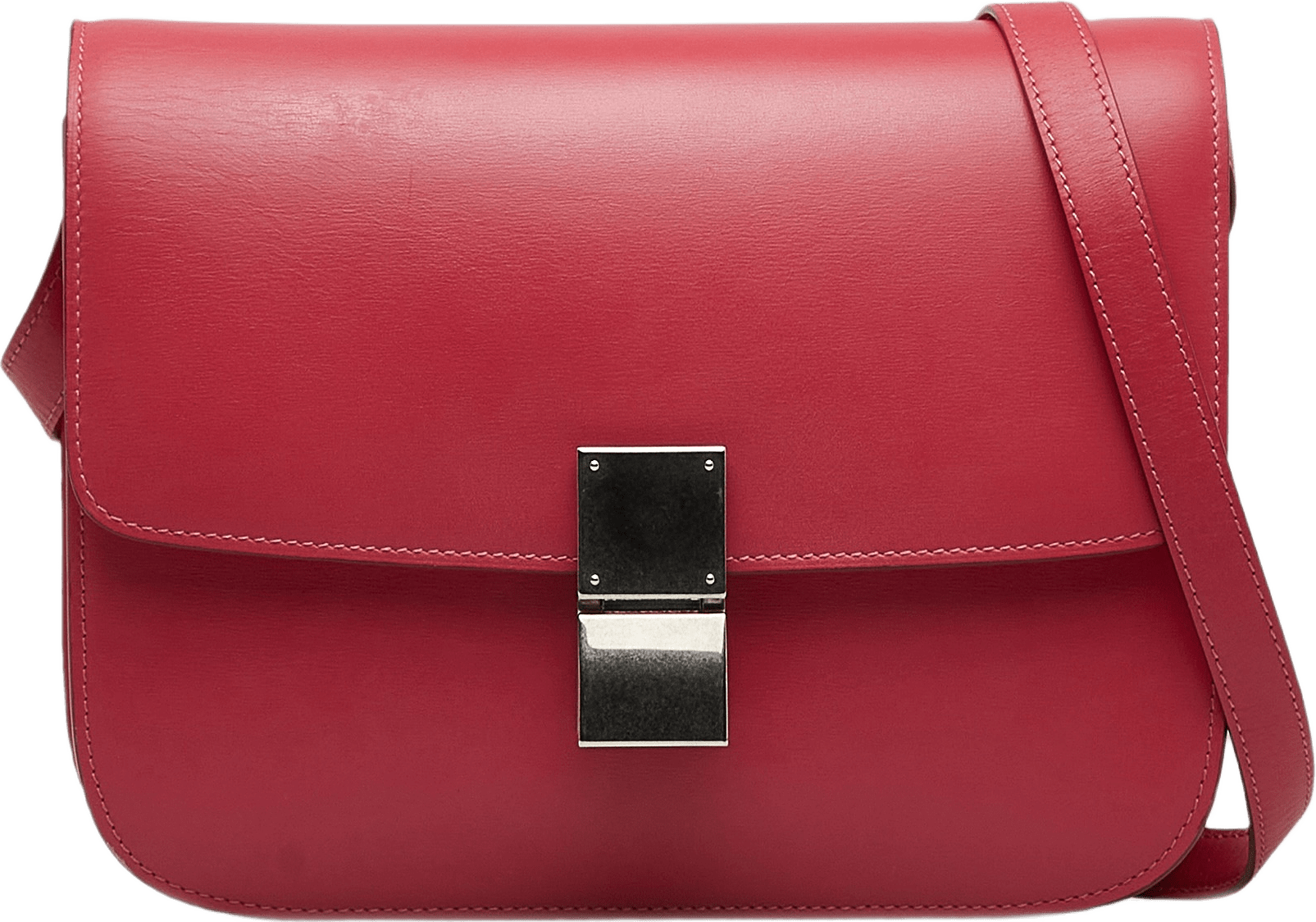 Celine Medium Calfskin Classic Box, från Luxclusif, i färgen blush.