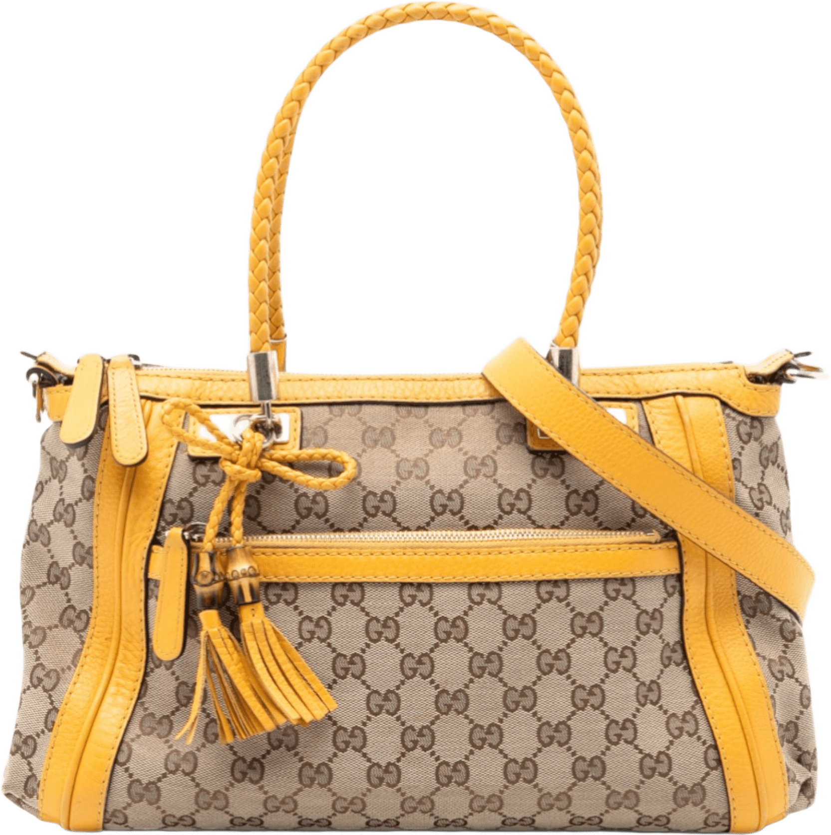 Gucci Gg Canvas Bella Satchel, från Luxclusif, i färgen beige.