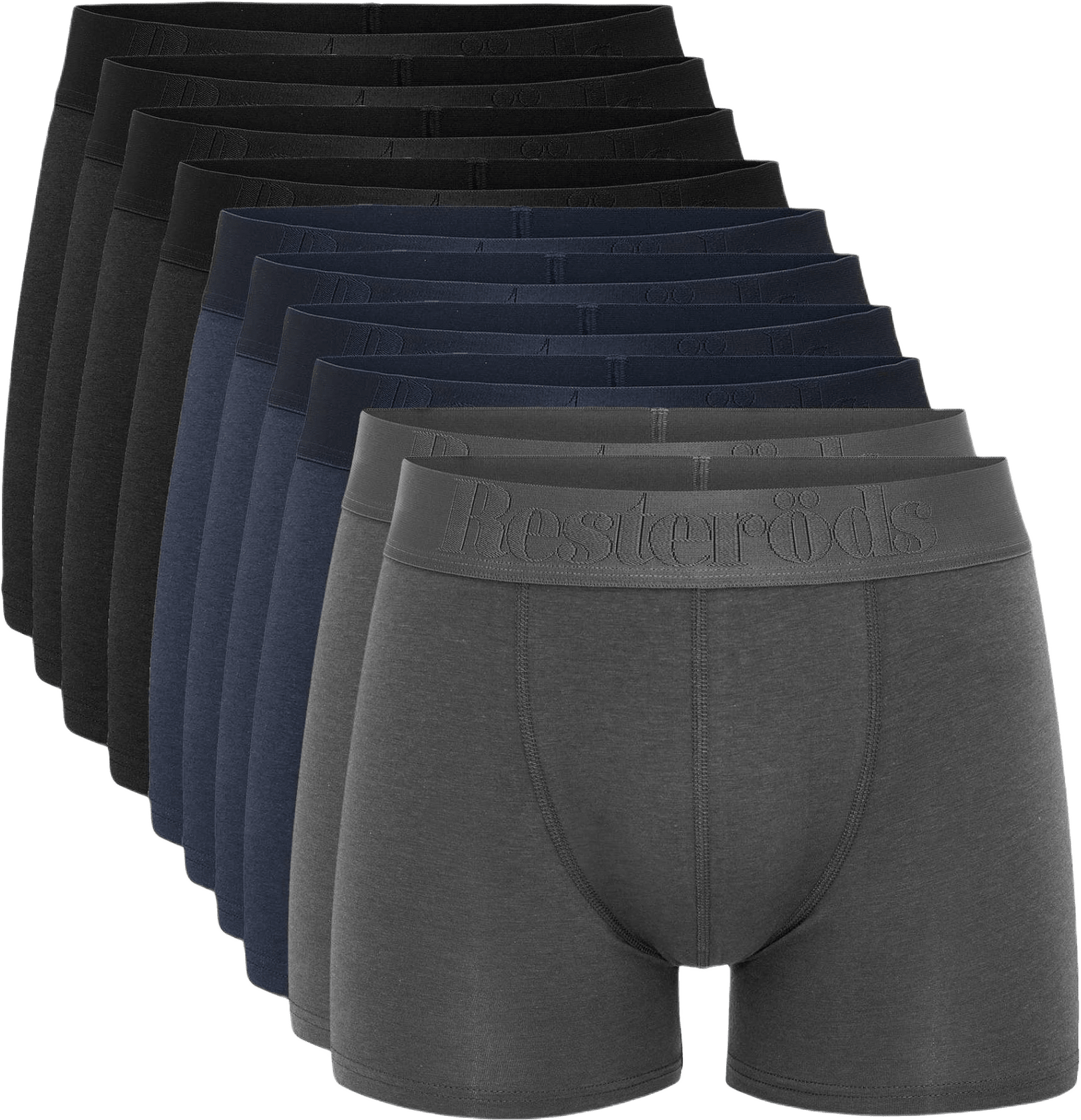 Bambu, Boxers, 10-pack, Svart