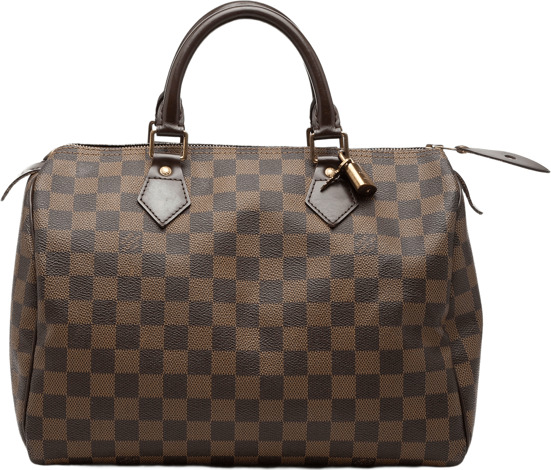 Louis Vuitton Damier Ebene Speedy 30, från Luxclusif, i färgen brown.