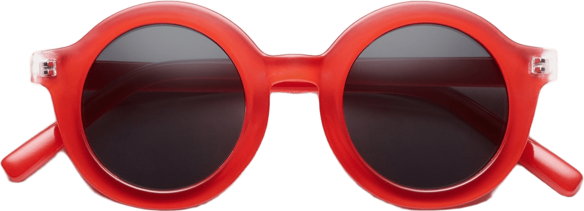 Babymocs Solglasögon Signature Round - Vuxen, från BabyMocs, i färgen red.