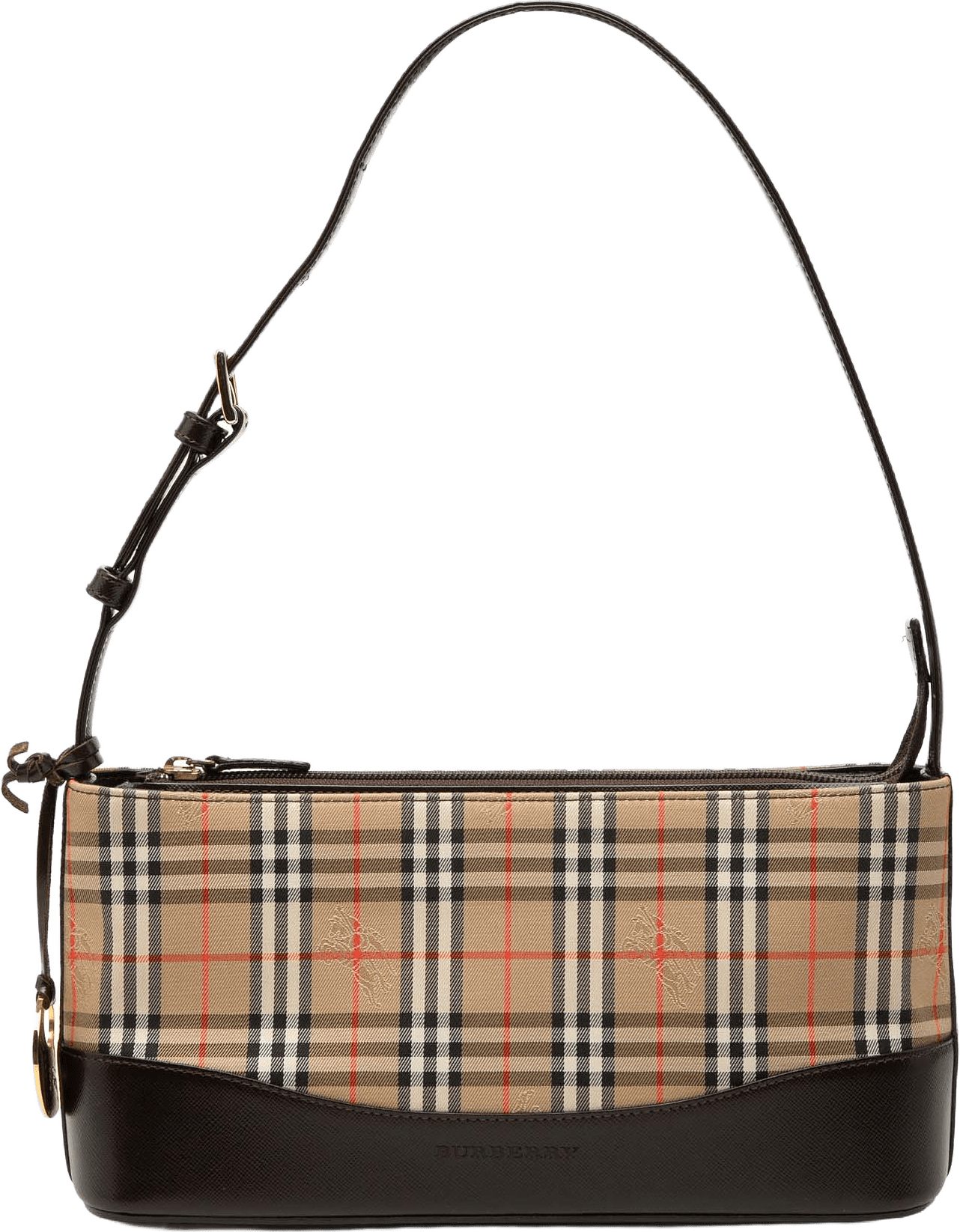 Burberry Haymarket Check Canvas Shoulder Bag, från Luxclusif, i färgen beige.