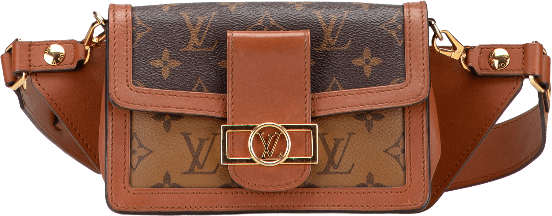 Louis Vuitton Monogram Reverse Dauphine Bumbag, från Luxclusif, i färgen brown.
