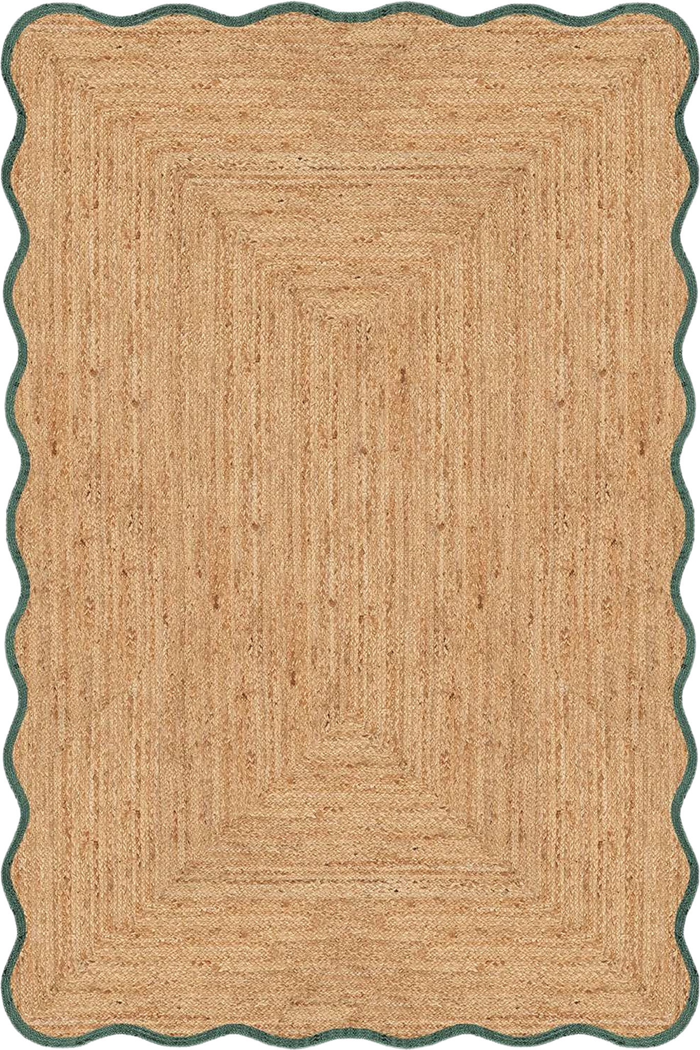 Scallop Jute Dark Green, från Layered, i färgen dark green.