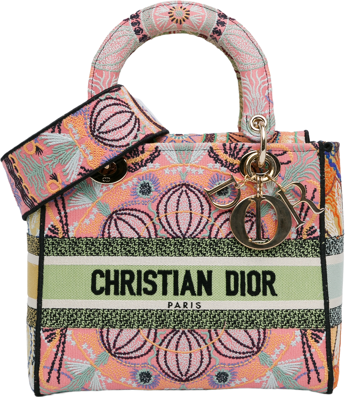 Dior Medium Embroidered In Lights Lady D-lite