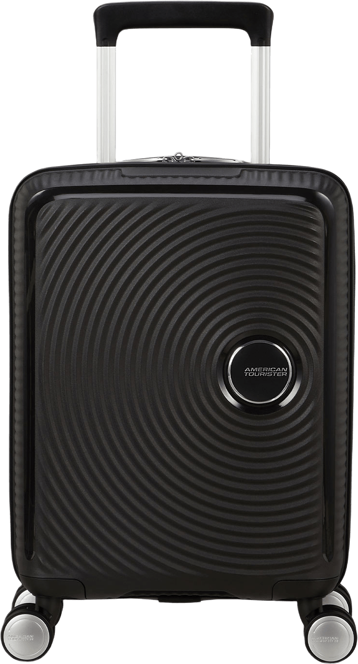 Resväska Soundbox Mini, från American Tourister, i färgen Bass Black.