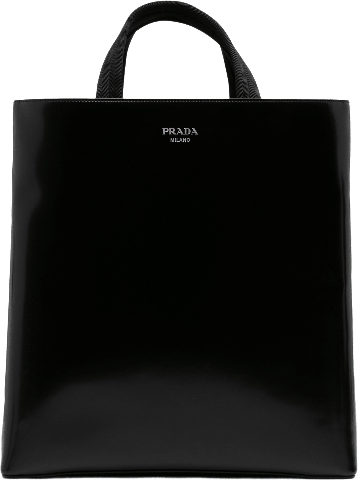 Prada Spazzolato Leather Tote, från Luxclusif, i färgen svart.